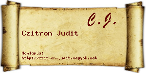 Czitron Judit névjegykártya